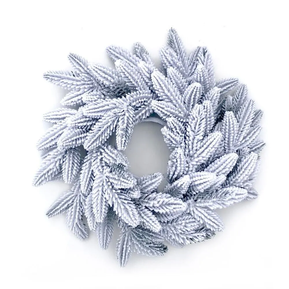 Вінок хвойний різдвяний Classic литий d-40 см засніжений