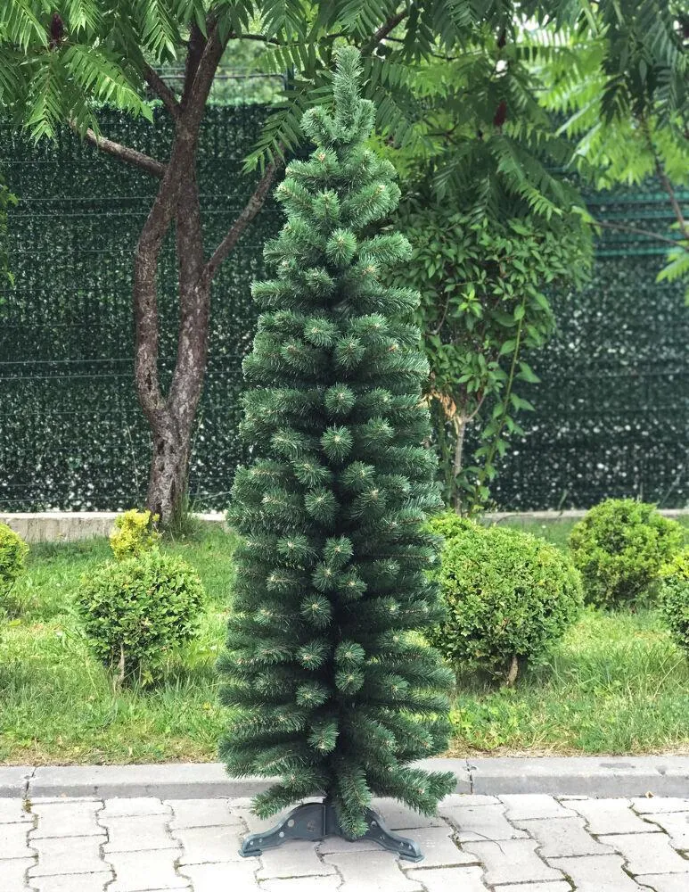 Новорічна штучна ялинка-олівець вузька 160 см зелена