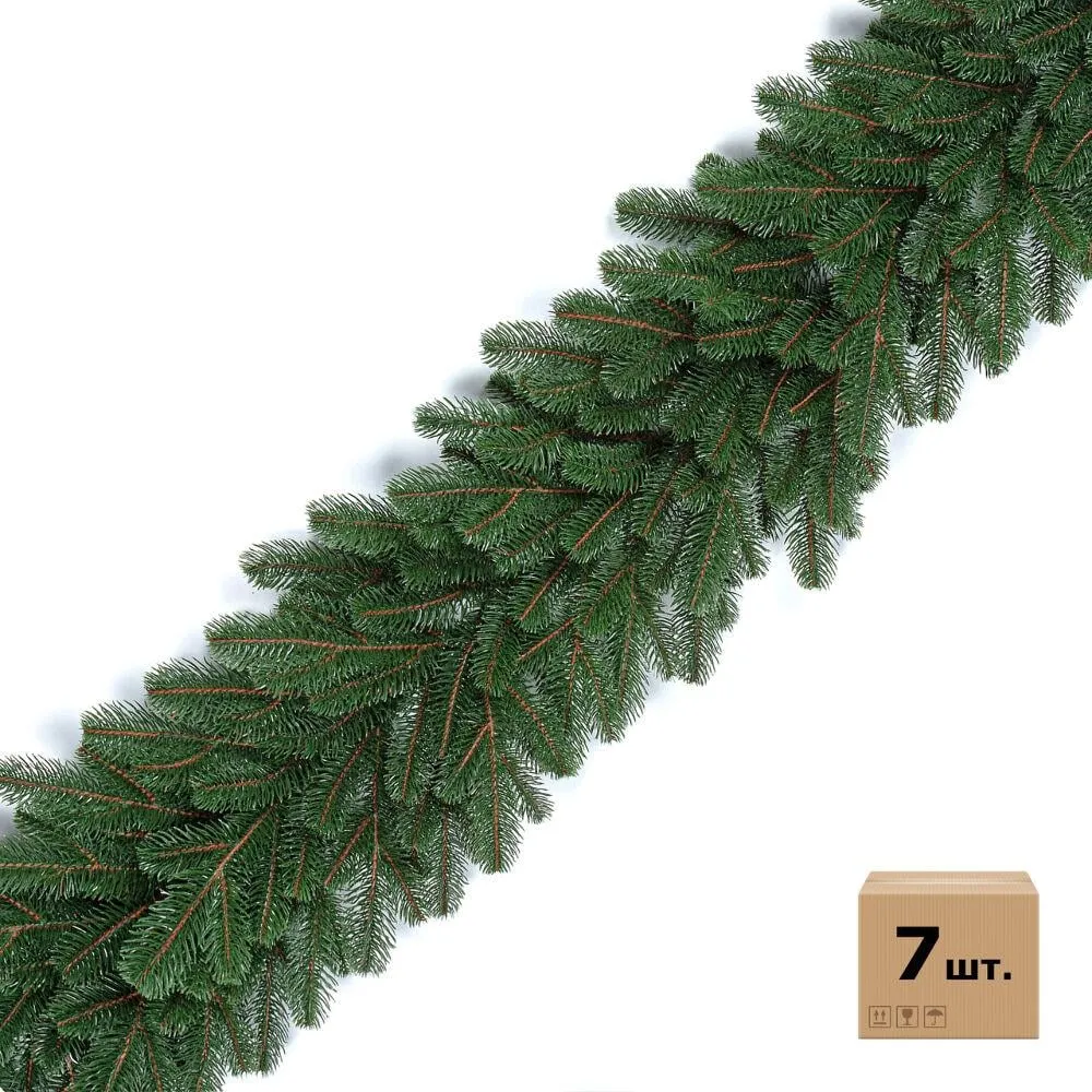 Хвойні гірлянди Lux литі зелені (упаковка 7 штук по 1,2 м)