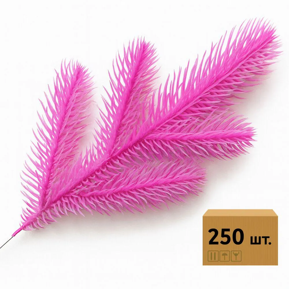 Гілочка хвойна лита Barbie Pink рожева 33 см | ТМ HVOYA (250 шт.)
