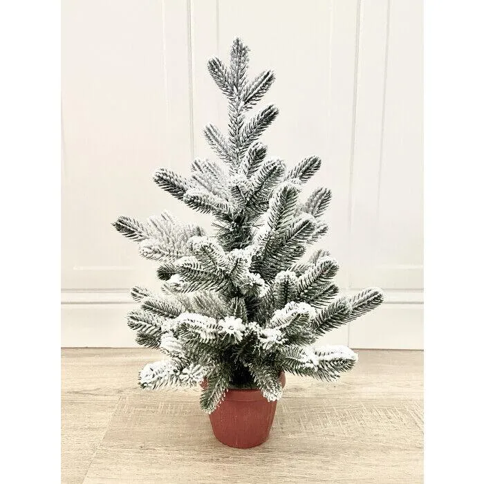 Ялинка Traditional лита в горщику 50 см засніжена
