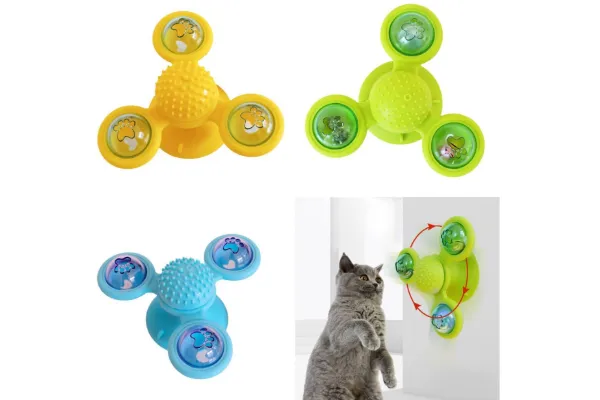 Игрушка дразнилка для котов тройная на присоске