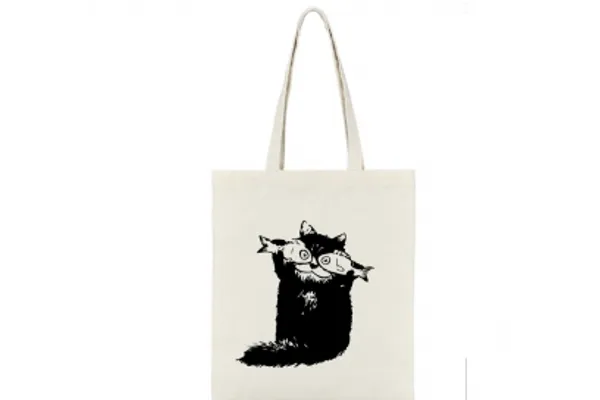 Экосумка Кот с рыбками