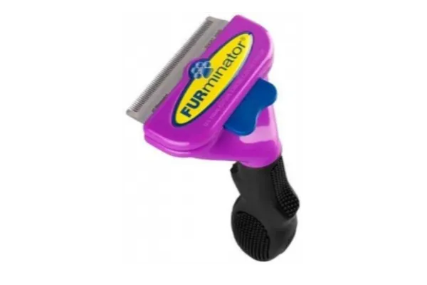 FURminator 46*8мм с кнопкой для котов с длинной шерстью фиолет. Китай  41560