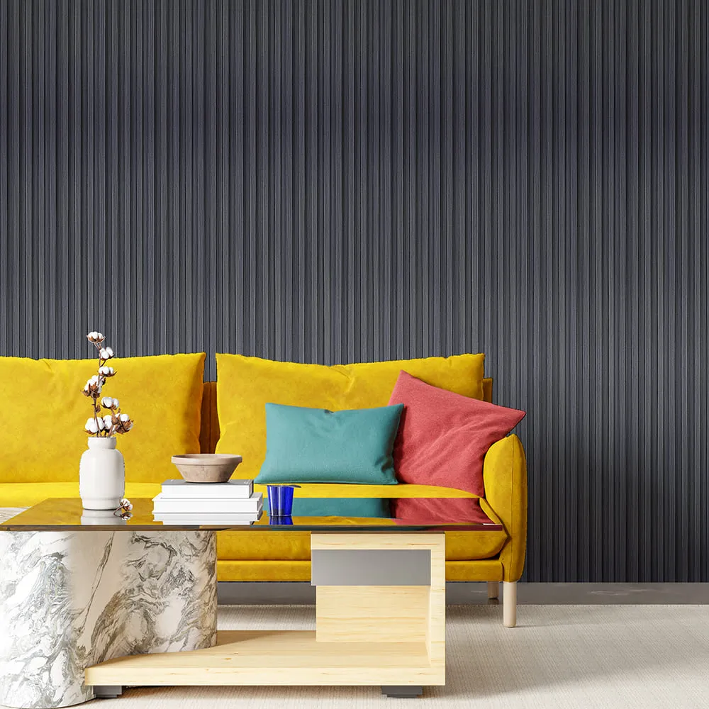 Рейка стінова декоративна графіт 3000х160х23мм-4