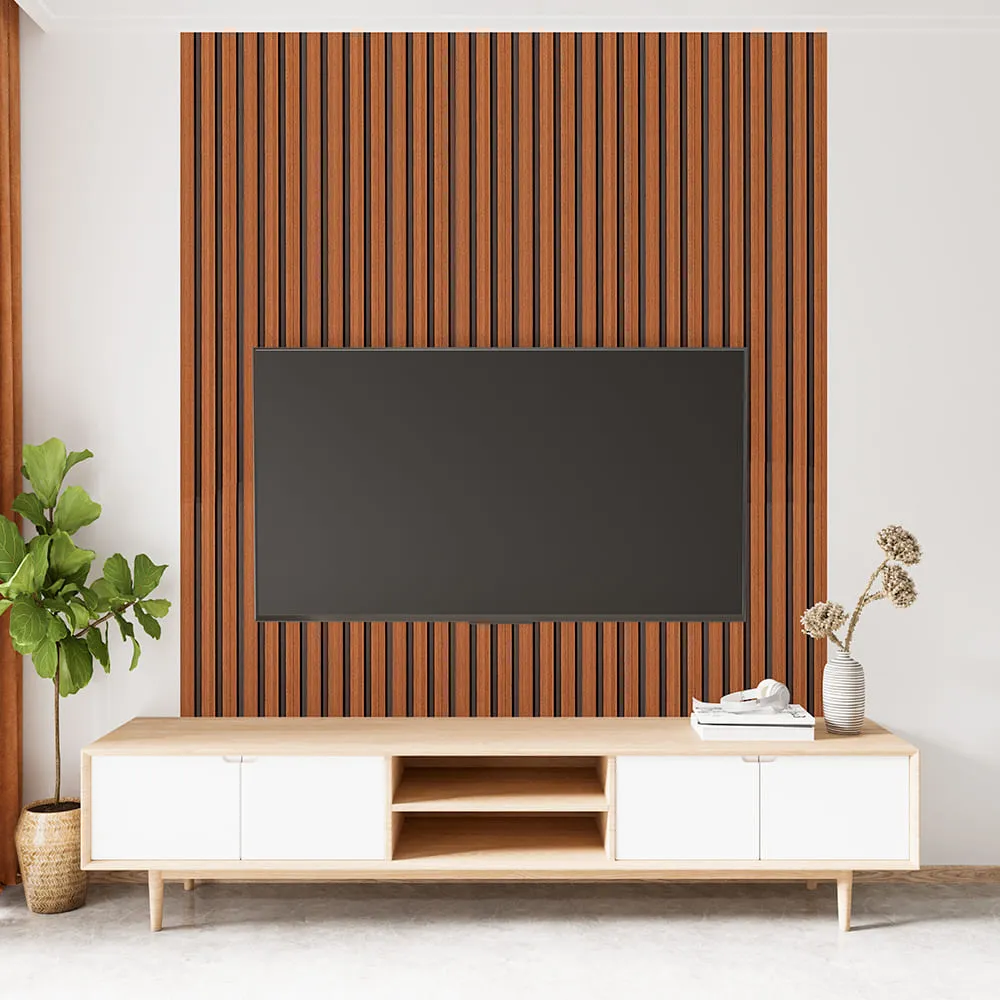 Рейка стінова декоративна каштанова 2900х120х12мм-4