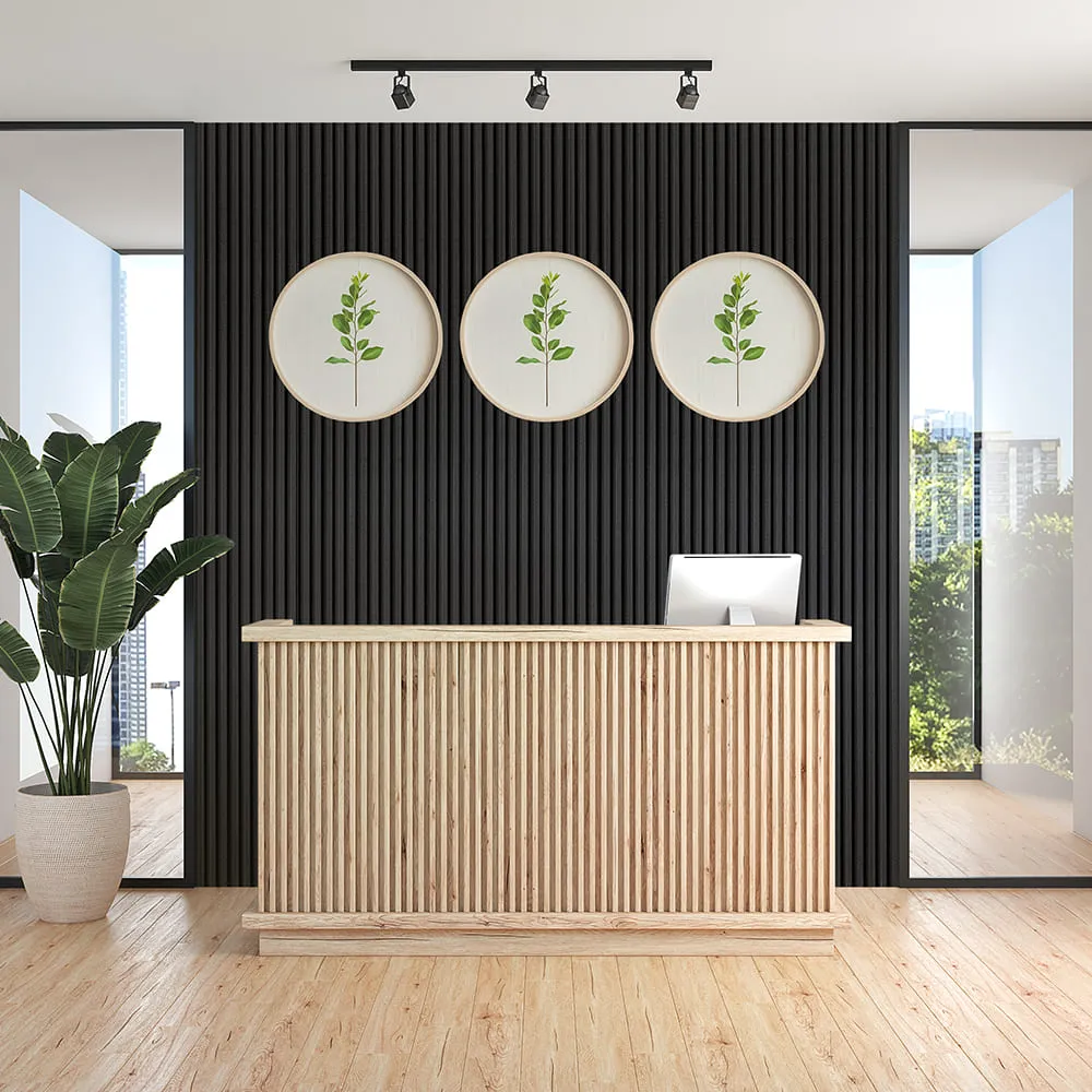 Рейка стінова декоративна антрацит 3000х160х23мм-4