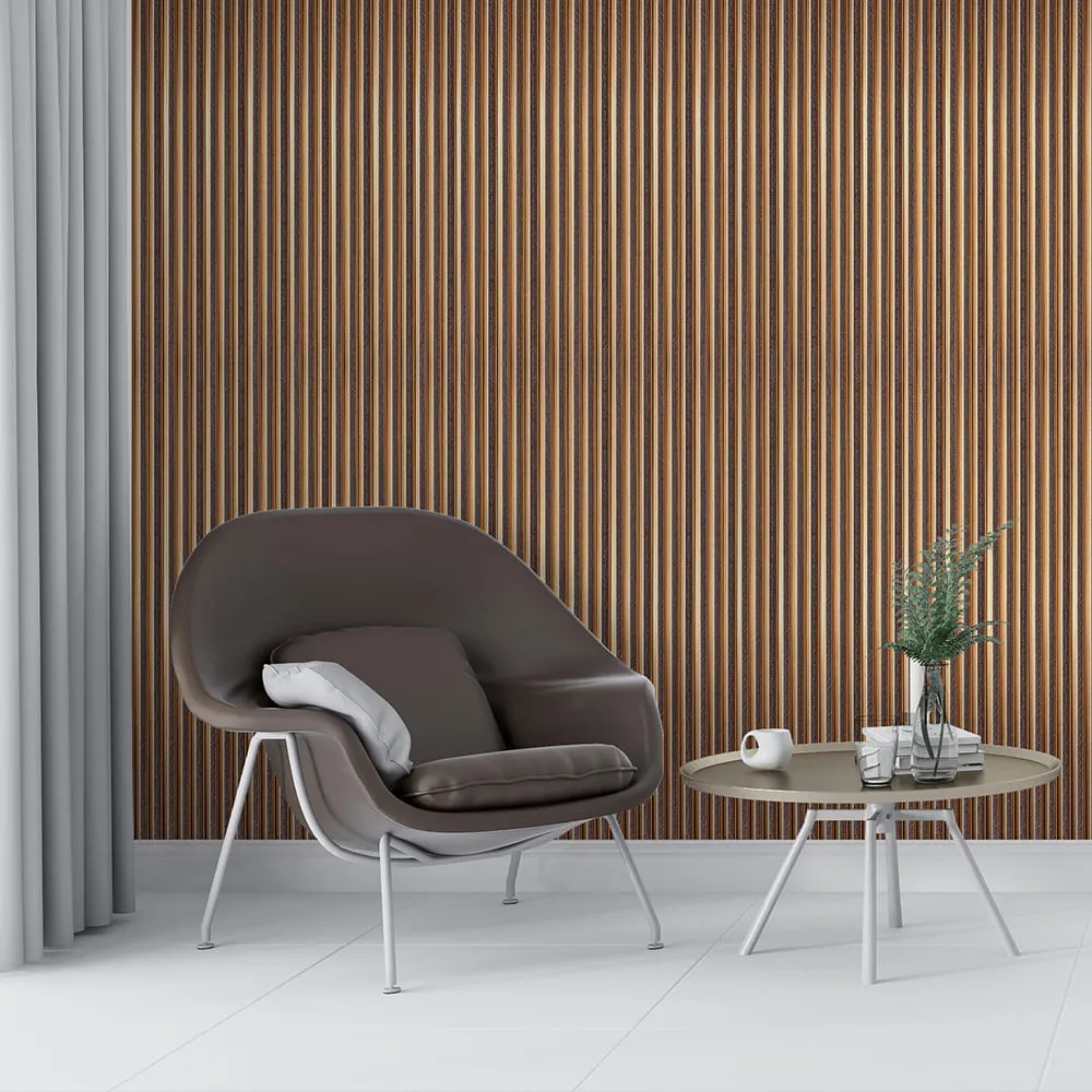 Рейка стінова декоративна під коричневу кожу із позолотою 2900х120х12мм-4