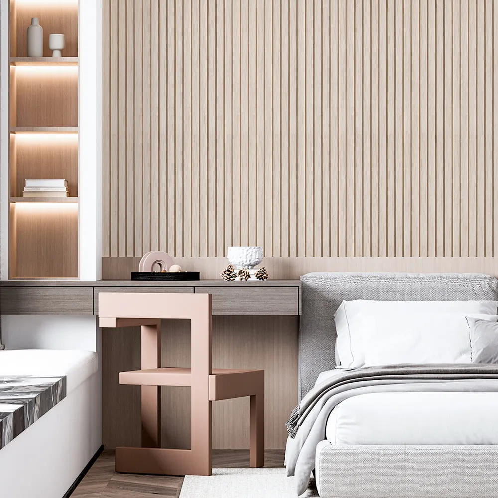 Рейка стінова декоративна білий дуб 2900х120х12мм-4