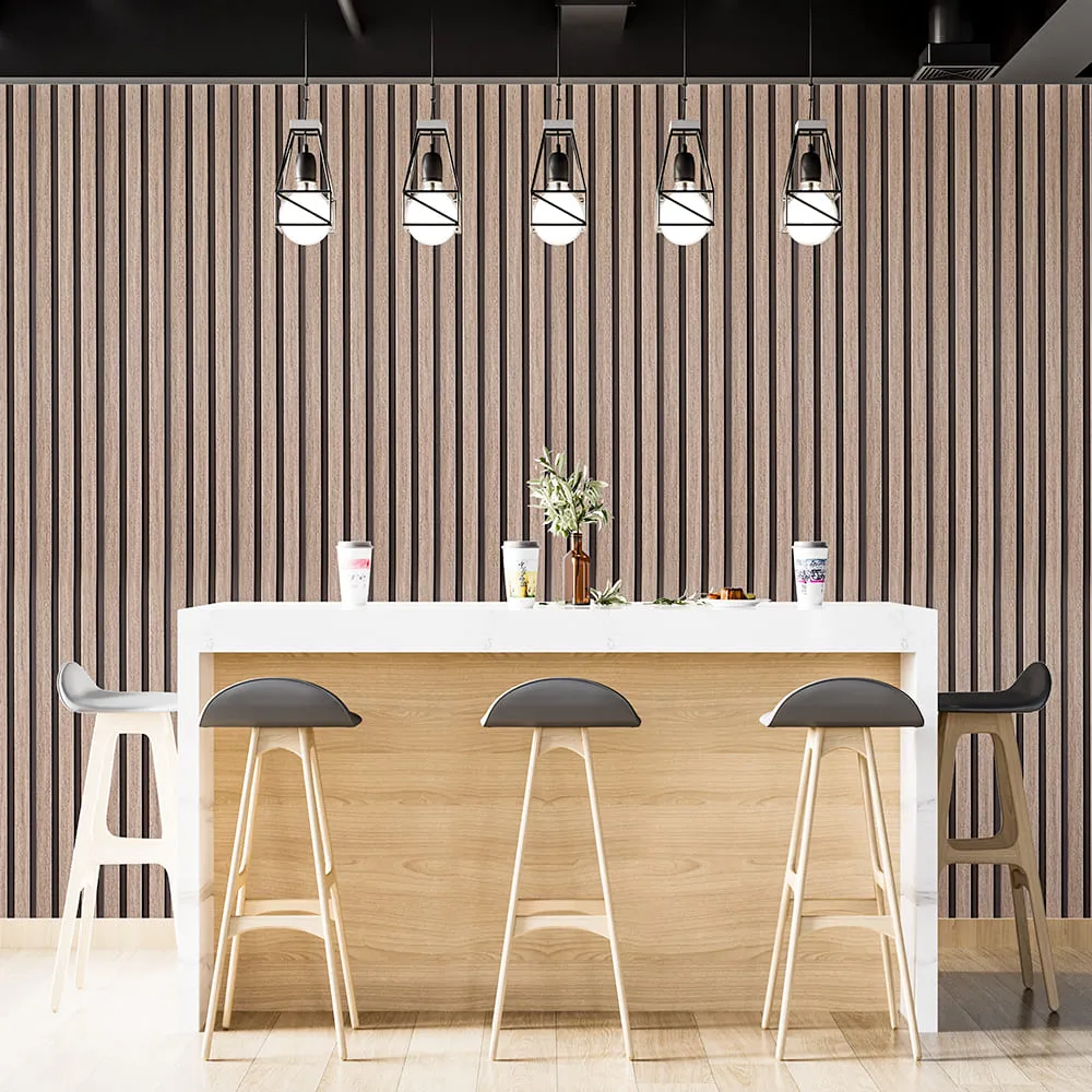 Рейка стінова декоративна сіро-коричнева 2900х120х12мм-4