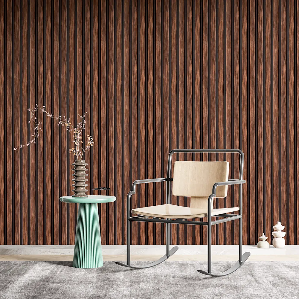 Рейка стінова декоративна темний горіх 2900х120х12мм-4