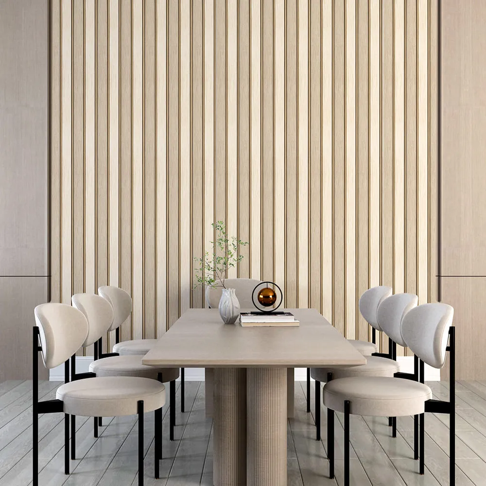 Рейка стінова декоративна світле дерево 2900х120х12мм-4