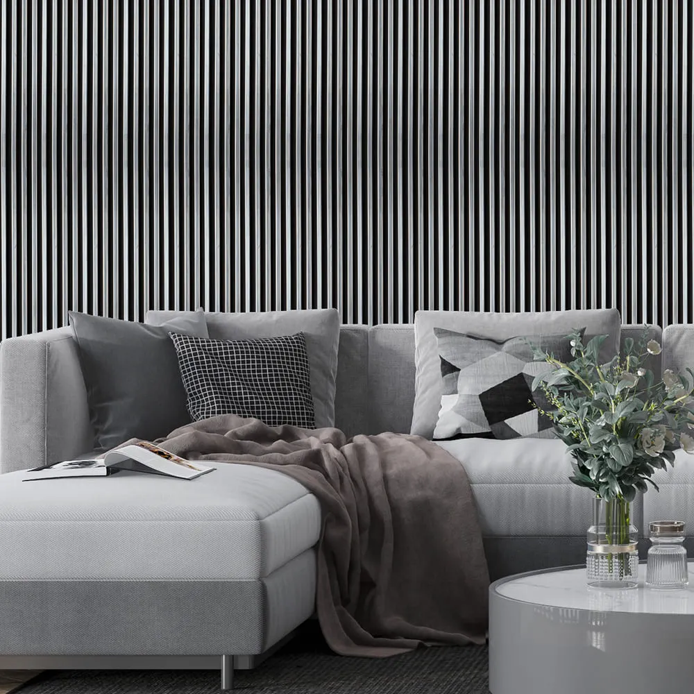 Рейка стінова декоративна чорна із сріблом 2900х120х12мм Код товару: 2133-4