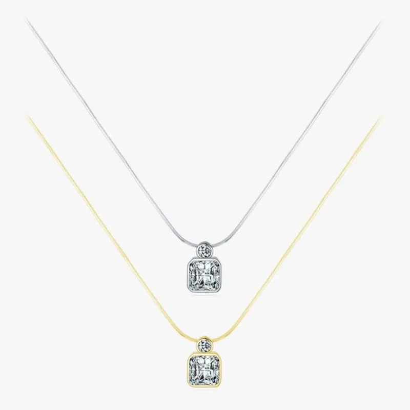 Срібне кольє з фіанітами (n102)