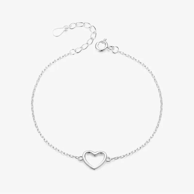 Браслет у формі серця 925 проби для жінок (b102)