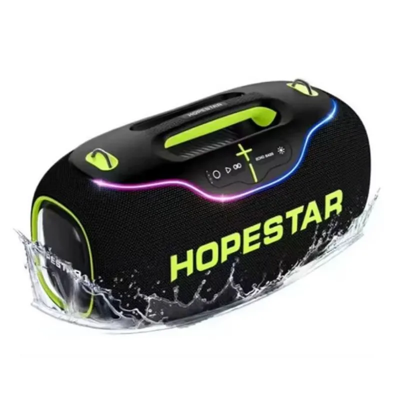 Портативна колонка Bluetooth HOPESTAR A80 Black з мікрофоном 350W FM RGB-підсвітка USB, AUX (47,6*26,7*22,1 см)
