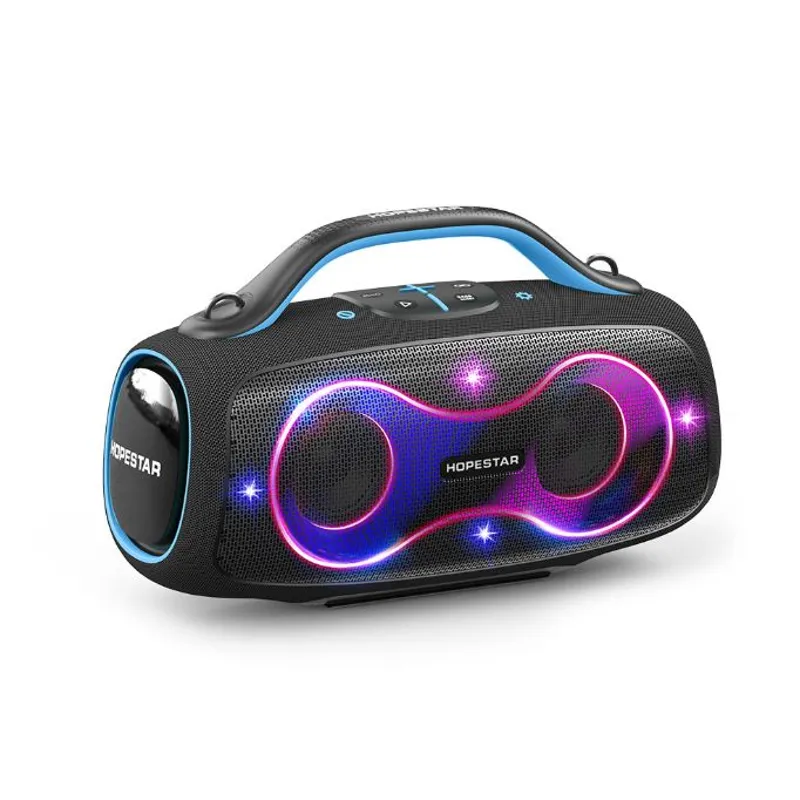 Портативна колонка HOPESTAR Party Box 168 з 2-ма мікрофонами 400W FM RGB-підсвітка USB, AUX (49,5*29,3*22,0 см)