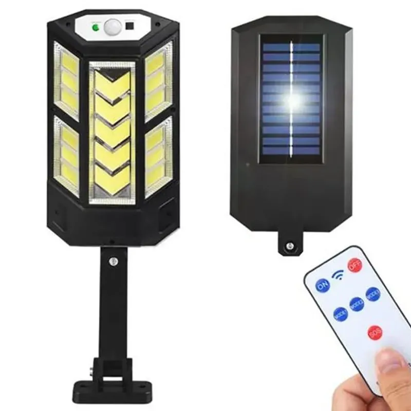 Вуличний ліхтар із сонячною панеллю і датчиком руху 249 COB, PP-897C Настінний світильник світлодіодний