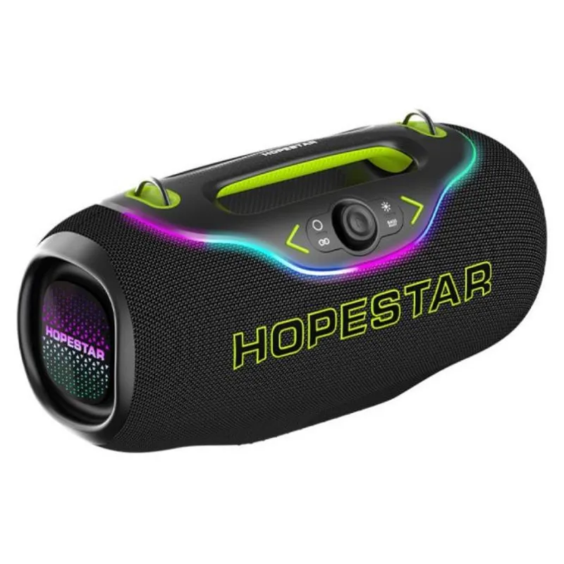 Портативна колонка Bluetooth HOPESTAR A6 Club Black з мікрофоном 200W FM RGB-підсвітка USB, AUX (46,0*23,2*19,6 см)