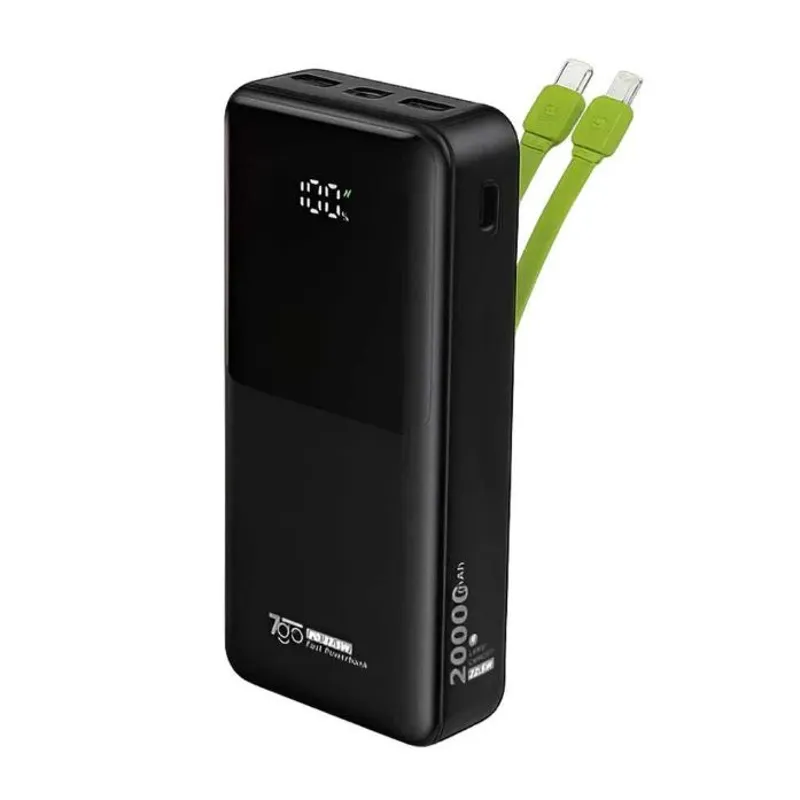 Універсальна мобільна батарея Power Bank 7GO GPW-07 PD22.5W Fast, Type-C, iPhone, 20000Ah з LED-дисплеєм