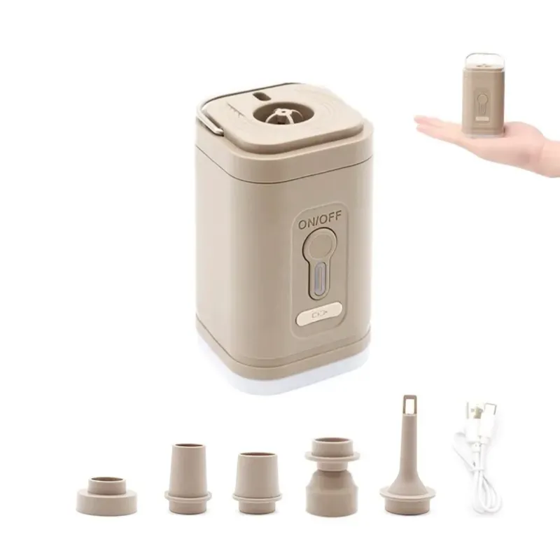 Насос Pacoone портативний з набором насадок та ліхтариком