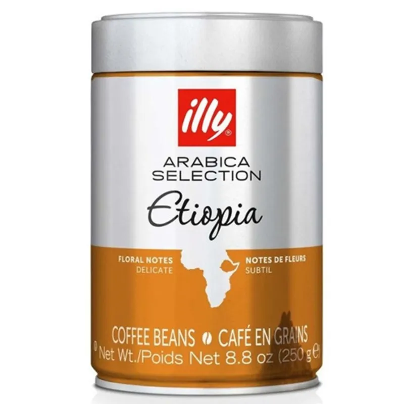 Кава в зернах ILLY Monoarabica Ethiopia в металевій банці 250г-0