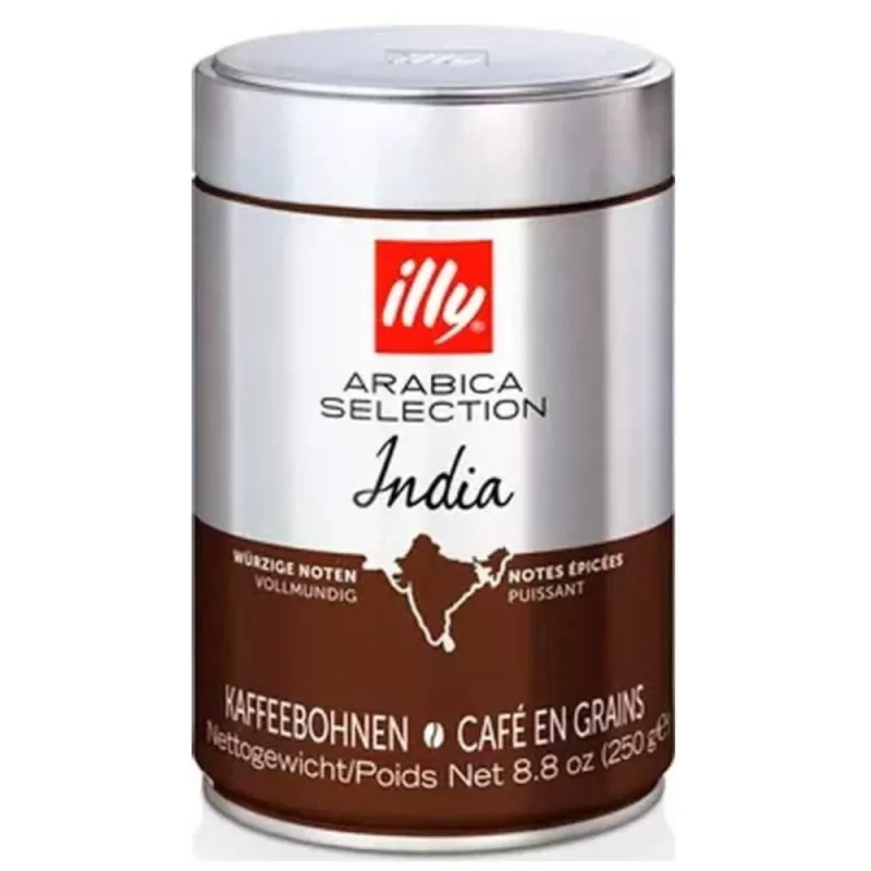 Кава в зернах ILLY Monoarabica India в металевій банці   250г-0
