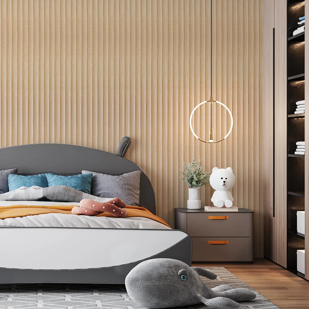 Рейка декоративна "Хвиля" світле дерево  2900х205х14 мм-4