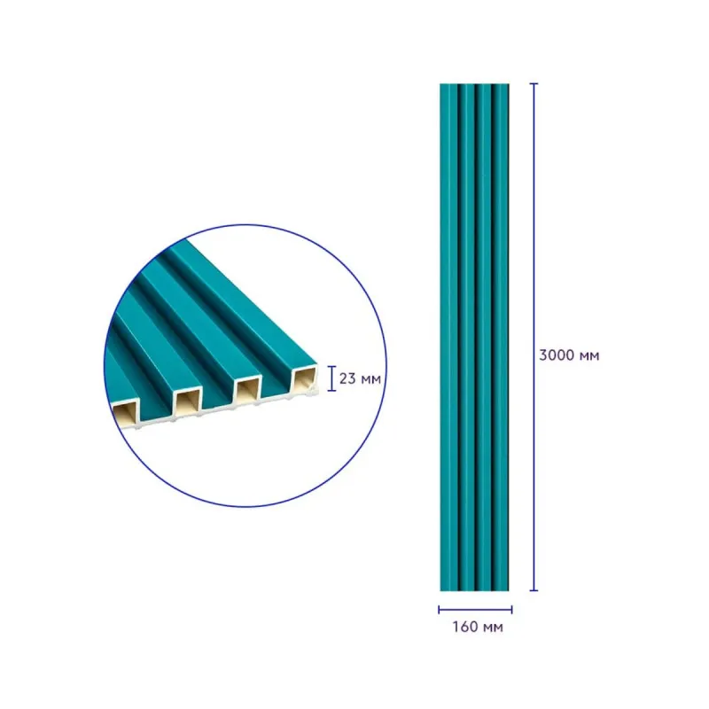 Стінові рейки WPC з імітацією дерева для оздоблення інтер’єру-1