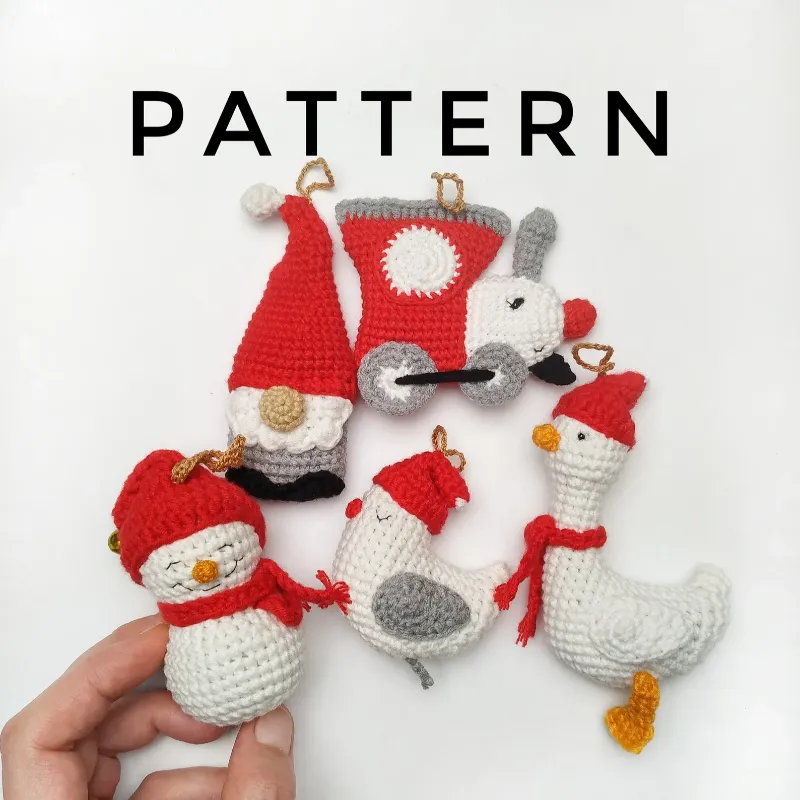 crochet christmas pattern set 1
